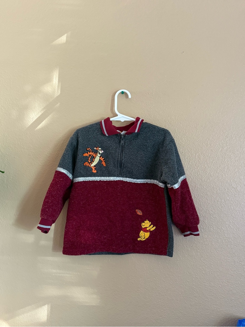 Y2K Winnie the Pooh & Tigger Football Pullover Fleece